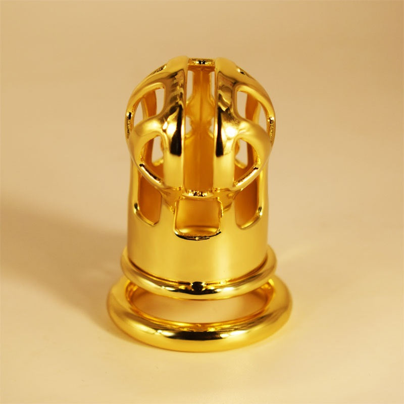 Golden penis cage stainless steel lengthened male 