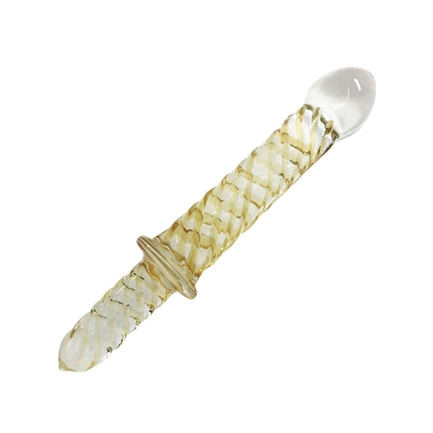 Yellow Screw Glass Crystal Penis Adult Products Ic