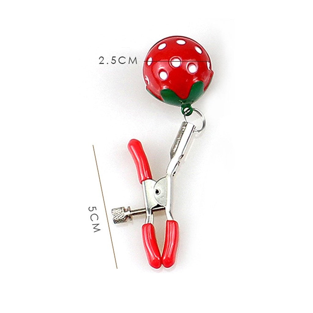 Nipple Clamps With Strawberry Bells For Adult Tool