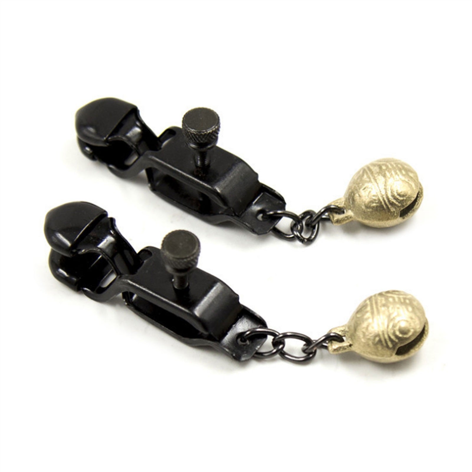 Metal Mimi Clip Nipple Clamps With Black Ball Pend