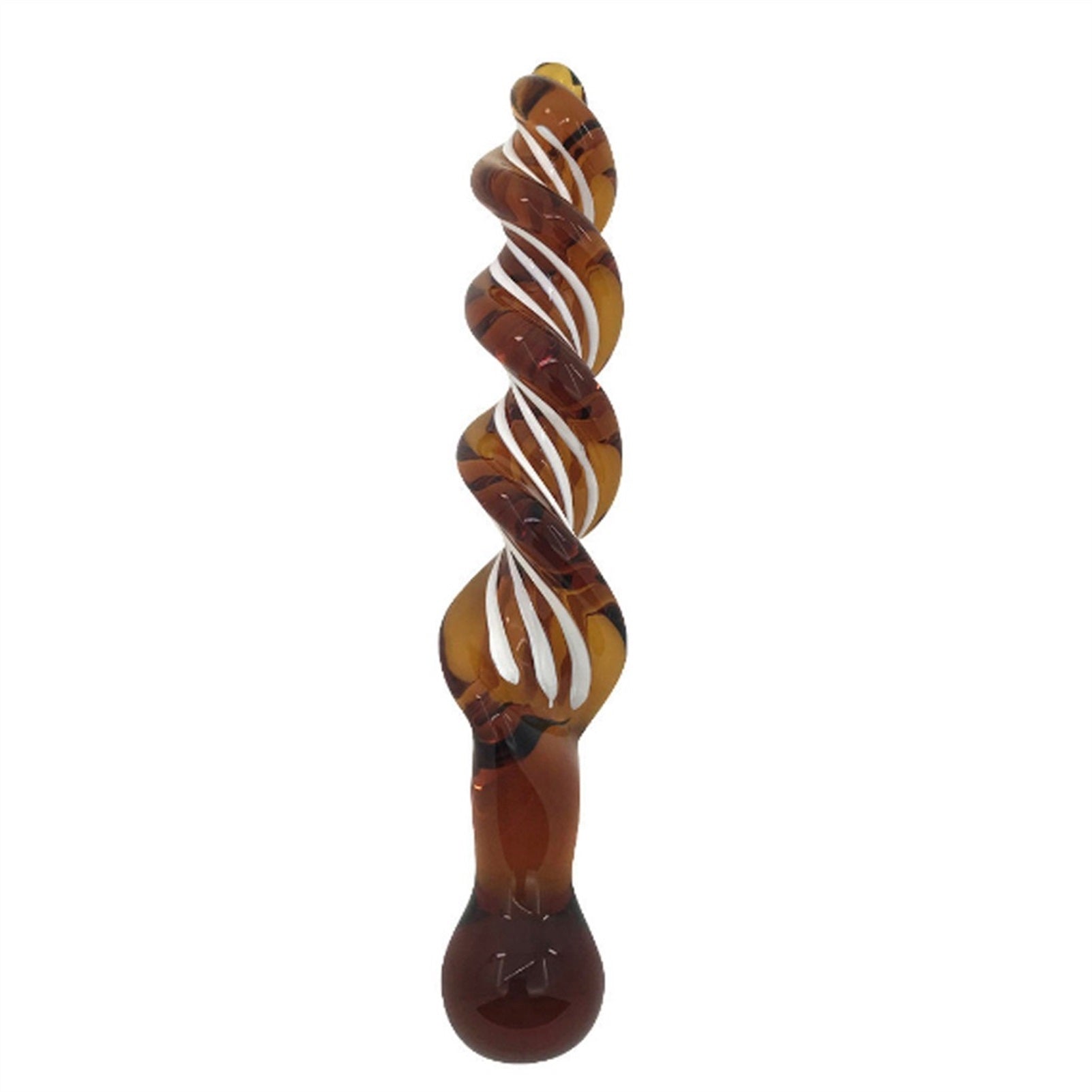 Lovely Crystal Twisted Stripes White Penis Stick A