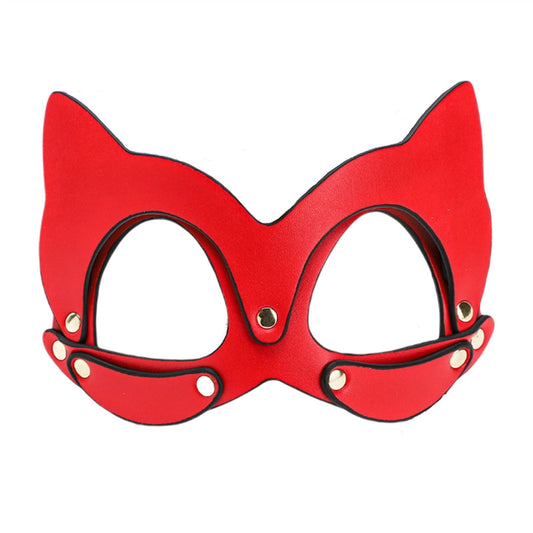 Adult Products Red PU leather Cat Eye Mask Face He