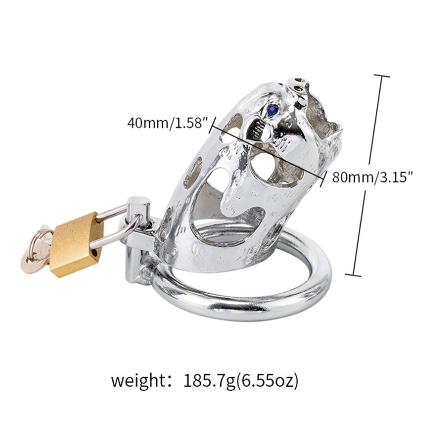 Pig Head Metal Chastity Lock Male Appliance Penis 