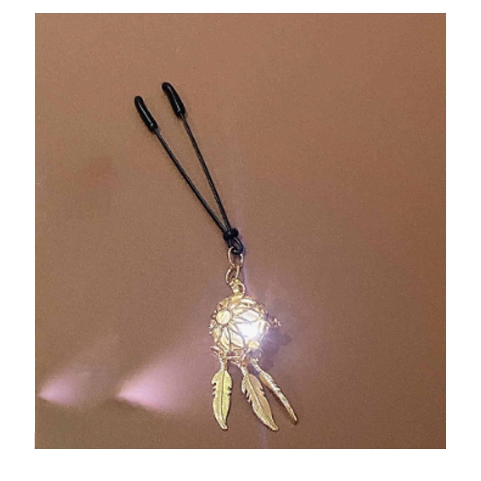 Bell Night Light Metal Tassels Pendant Nipple Clam