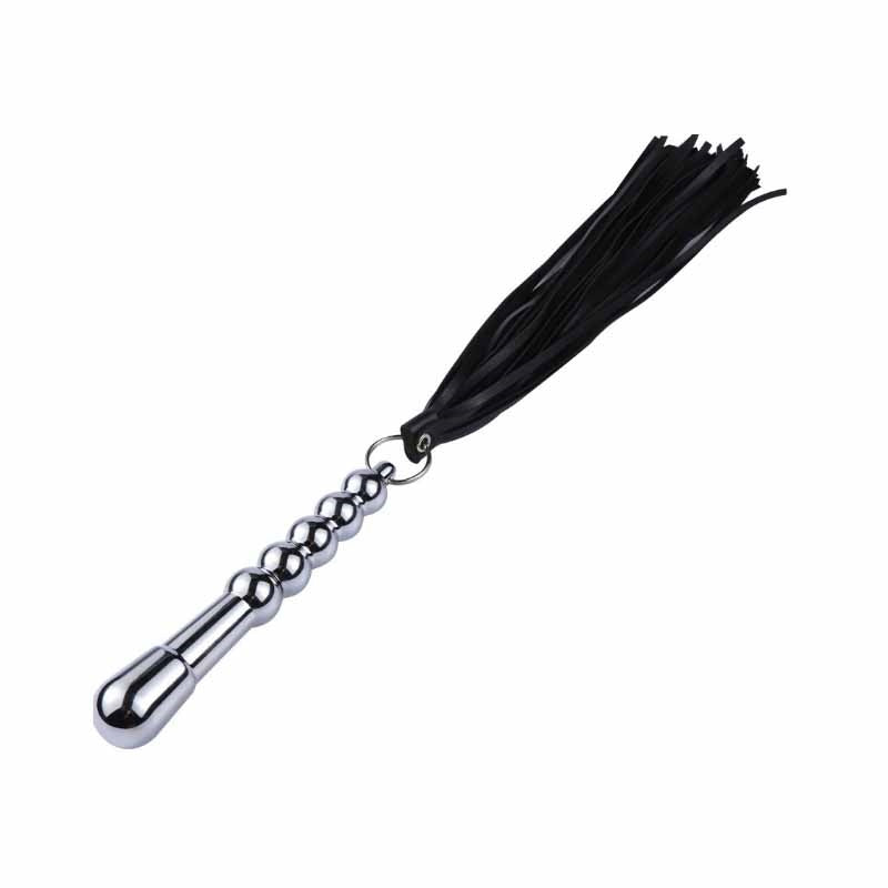 Sexy PU Leather Chain Metal Tassels Hand Whip To P