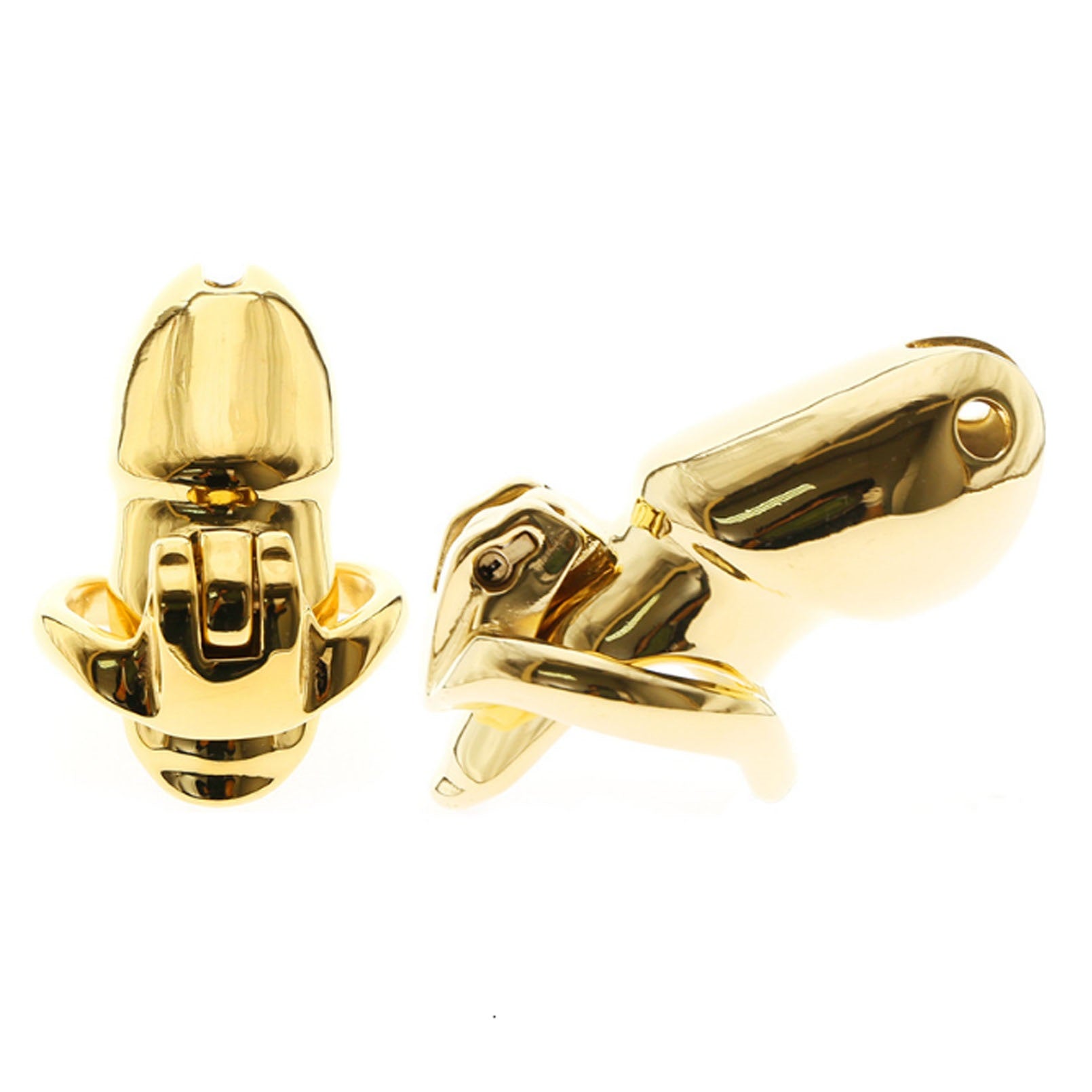 Gold Chastity Lock Chastity Device Penis Protectio