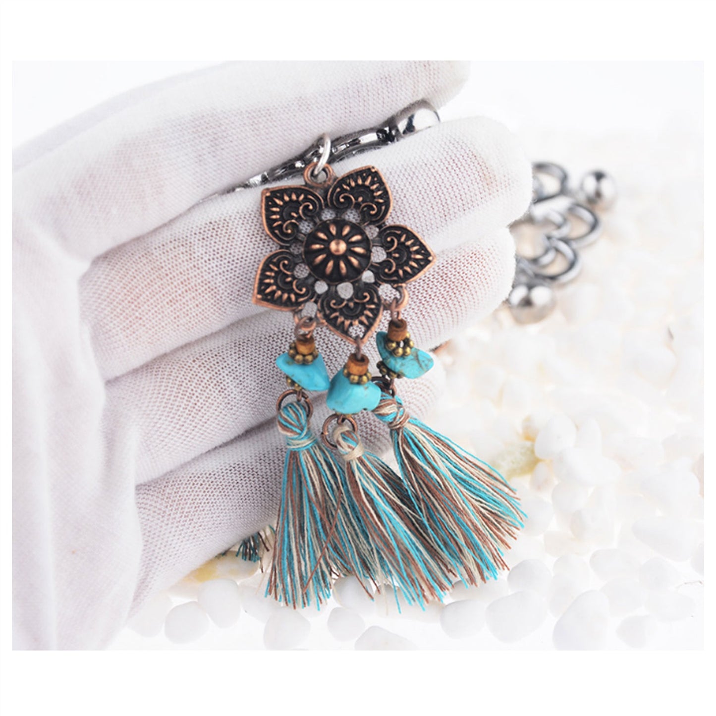 Cherry Blossom Tassel Metal Tassels Pendant Nipple