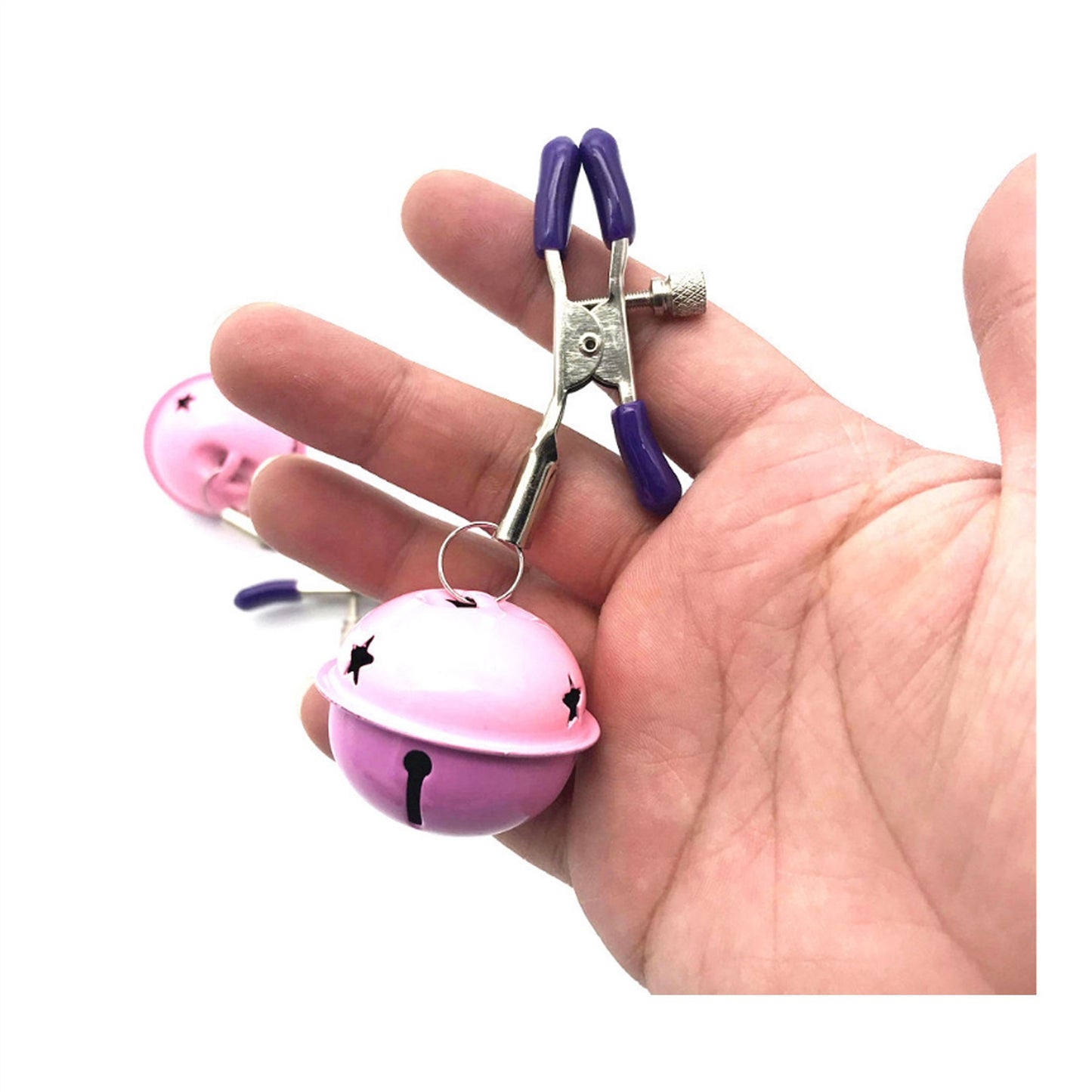 Pink Purple Bell Milk Clip Metal Clip Nipple Clamp