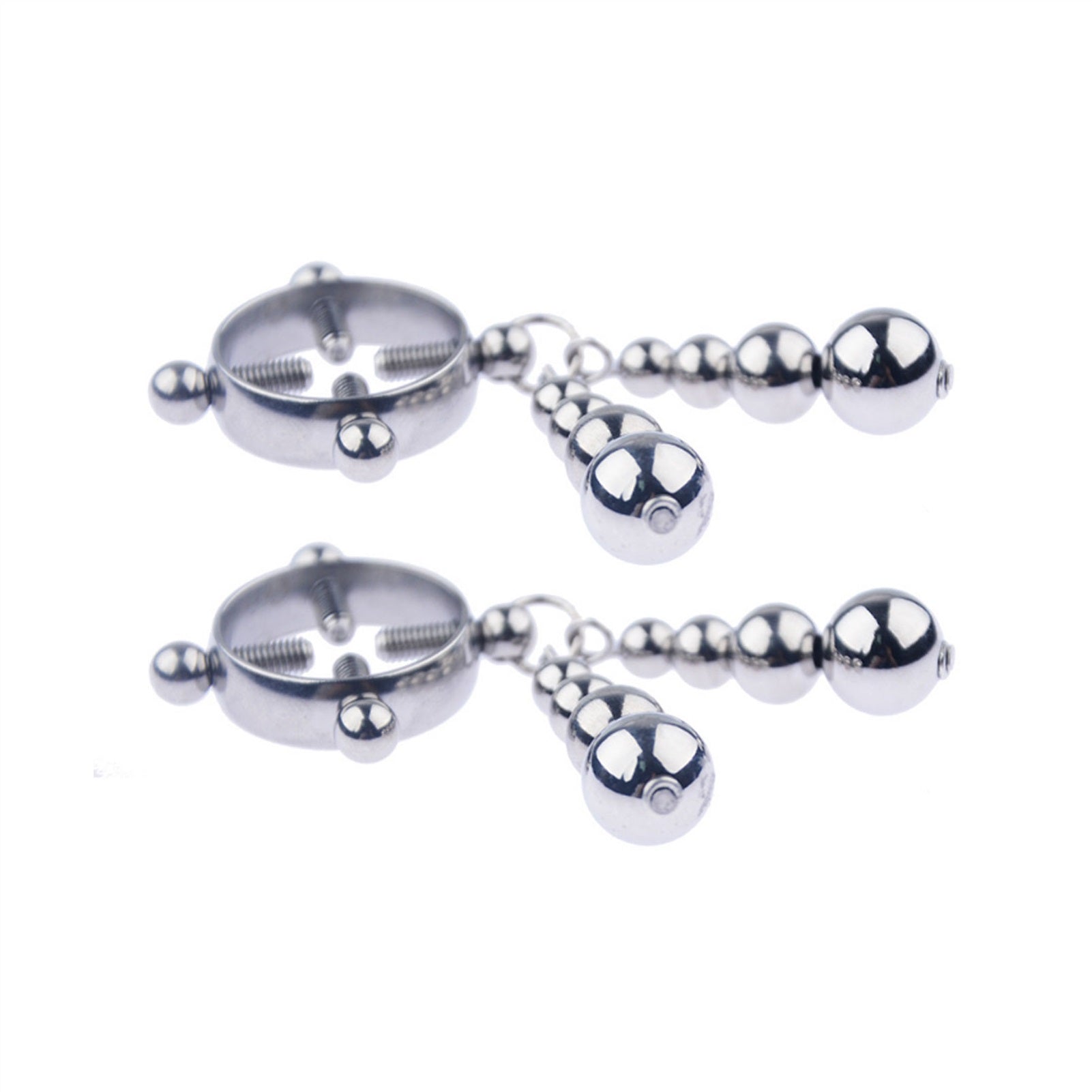 Steel Ball Cross Metal Tassels Pendant Nipple Clam