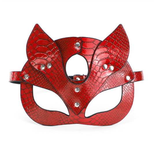 Adult Products Red PU leather Fox Face Head Mask O