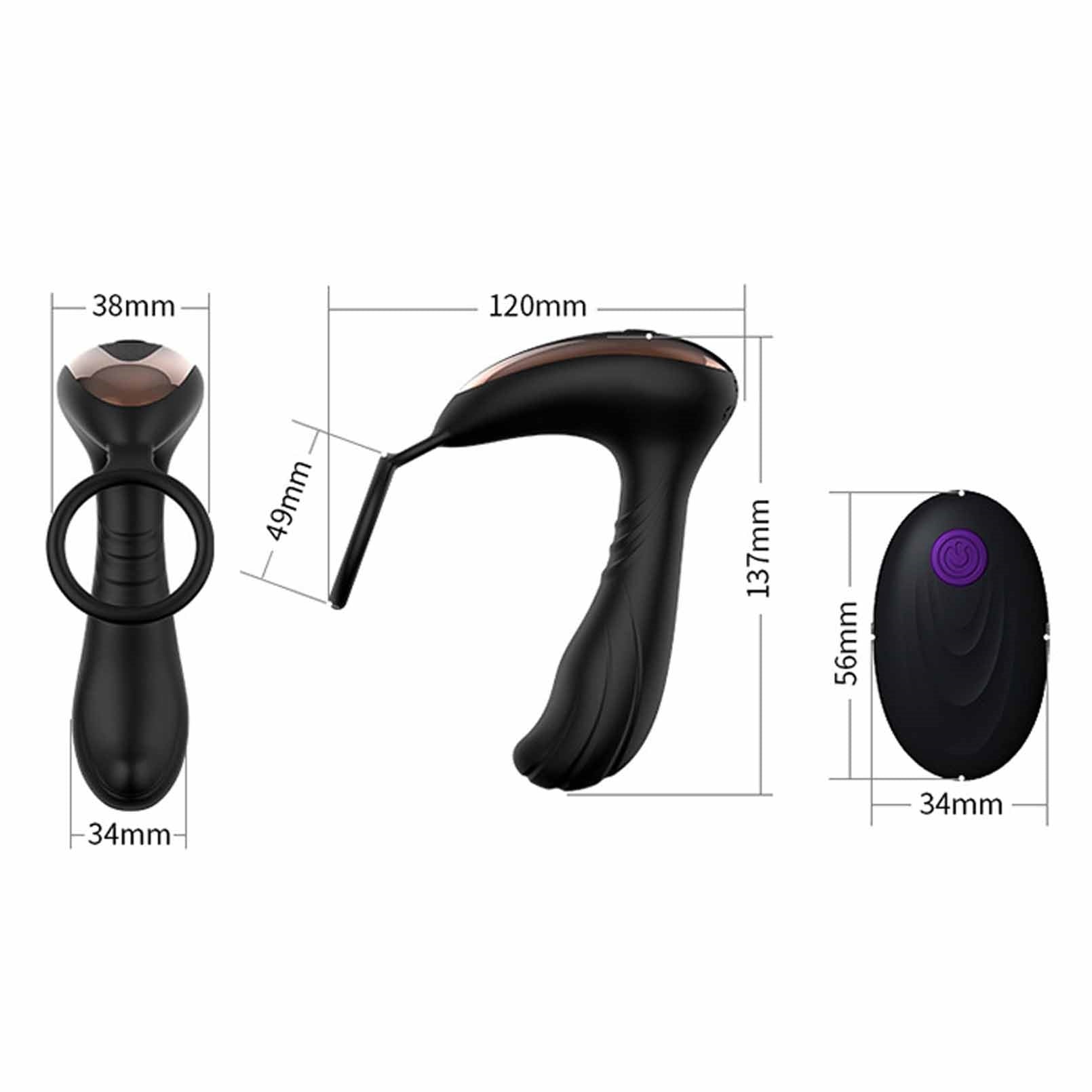 Sex Toys for Men Anal Plug Prostate Massager with 