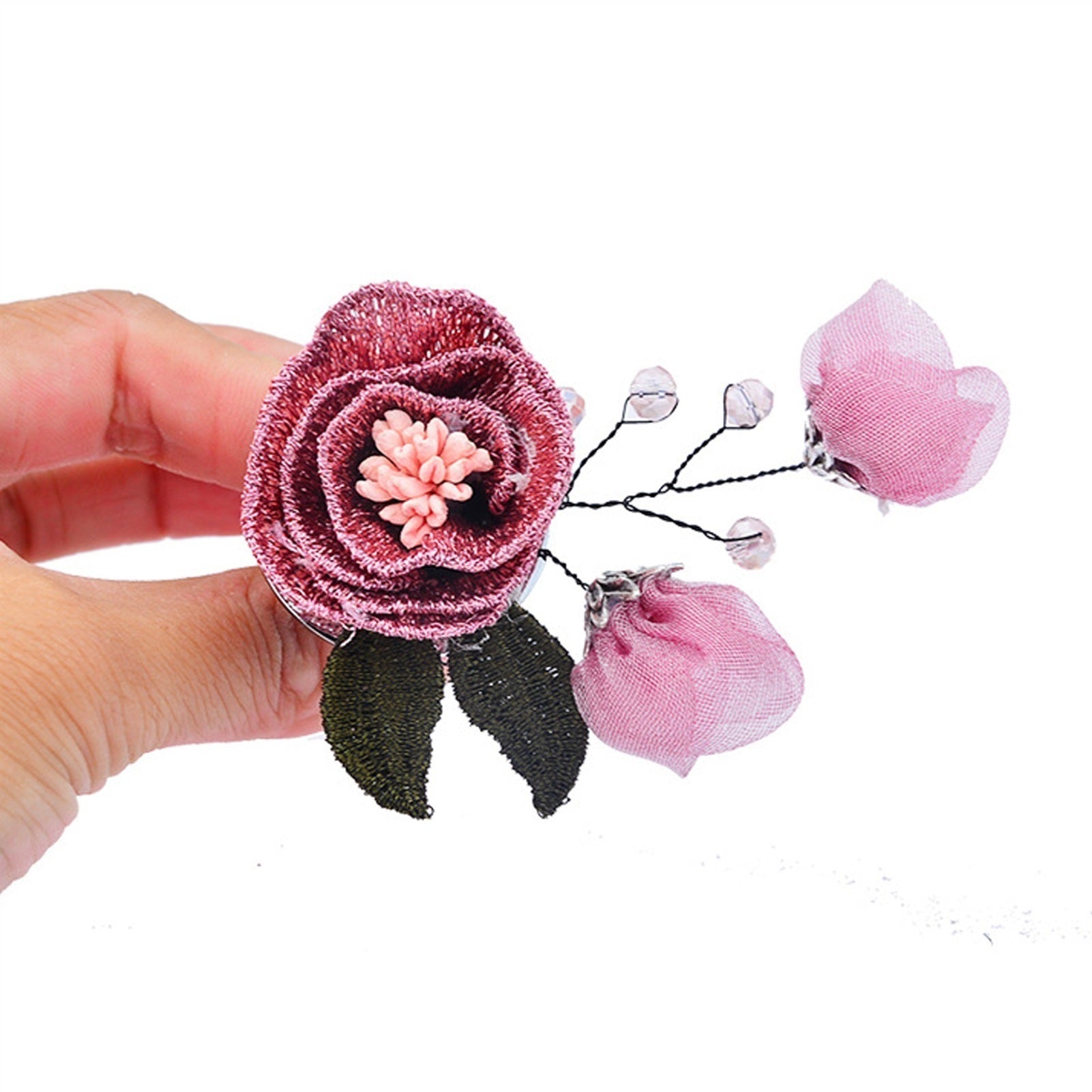 Adult Toy Tulle Flower Petal Bud Metal Anal Plug R