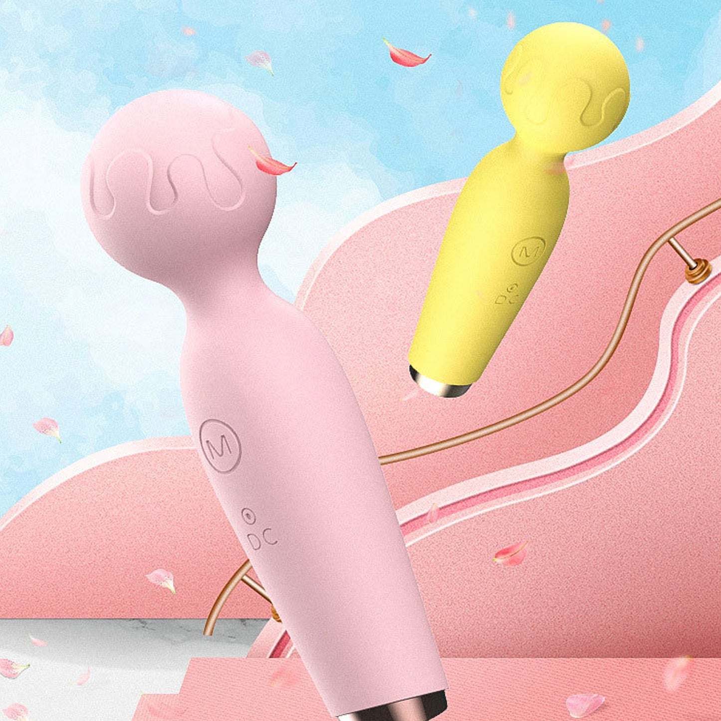 Silicone cute shape small microphone vibrator fema