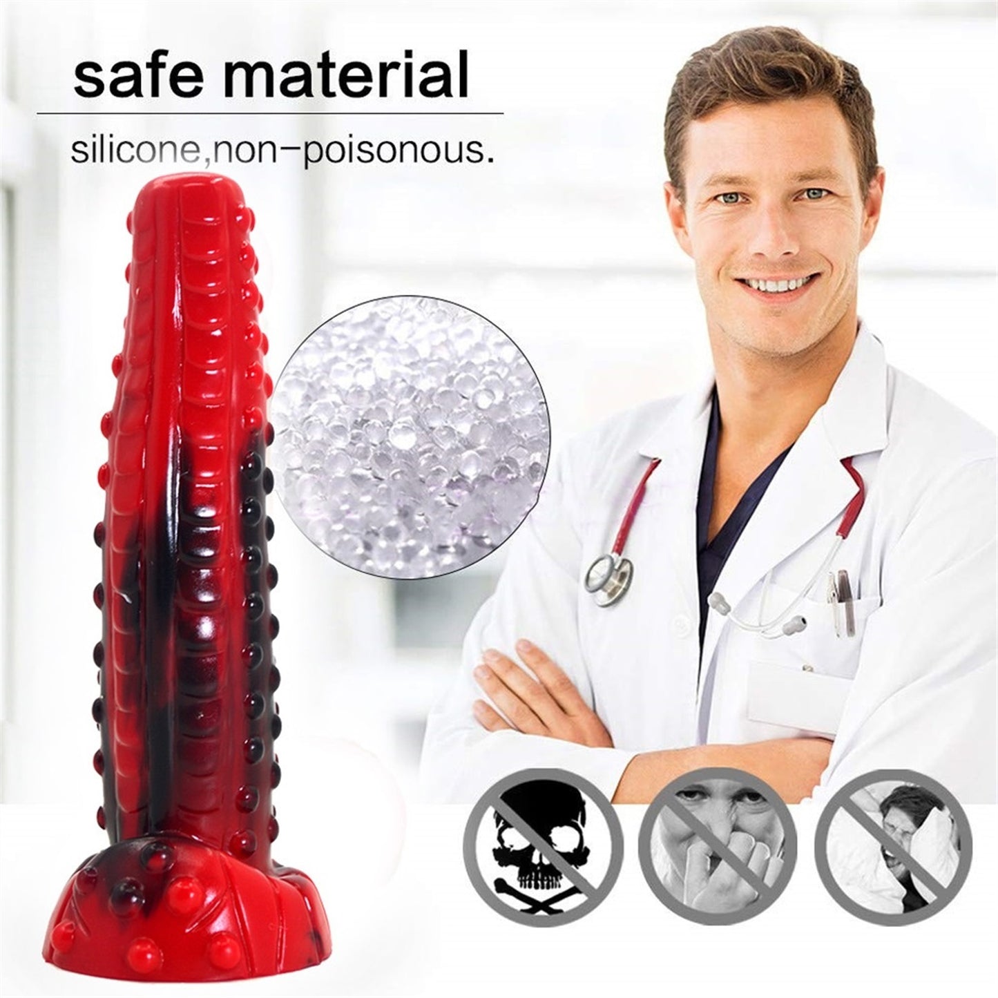 Color Silica Gel Wave Point Massage Masturbation D