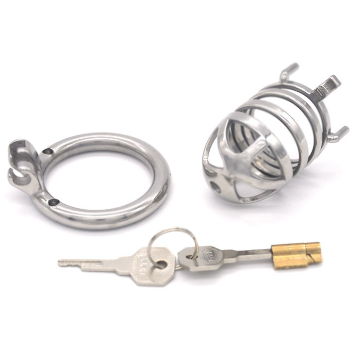 Chastity Lock Penis Spikes Large Clean Metal Devic