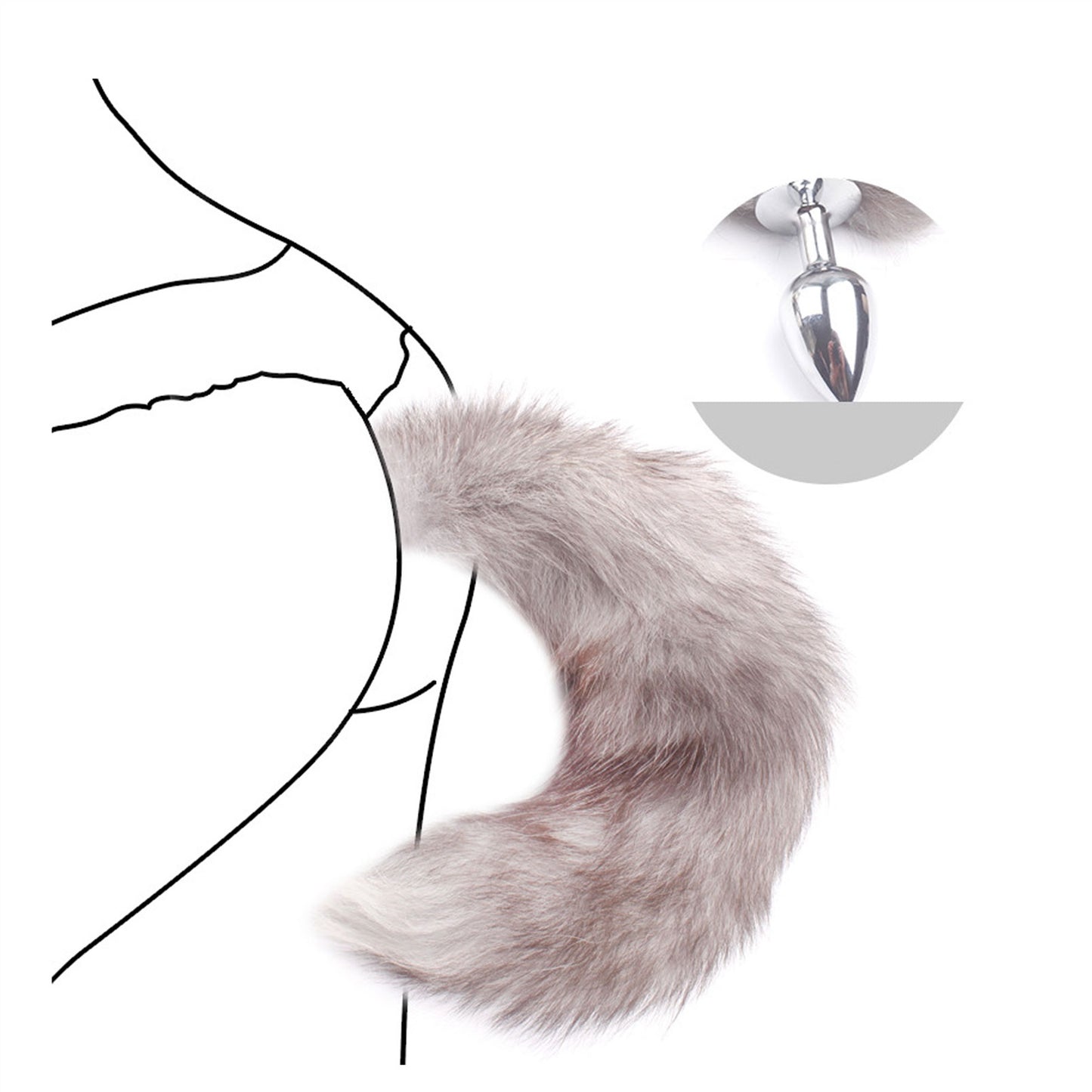 Fox Tail Trumpet Anal Plug Ring For Couple Game Be