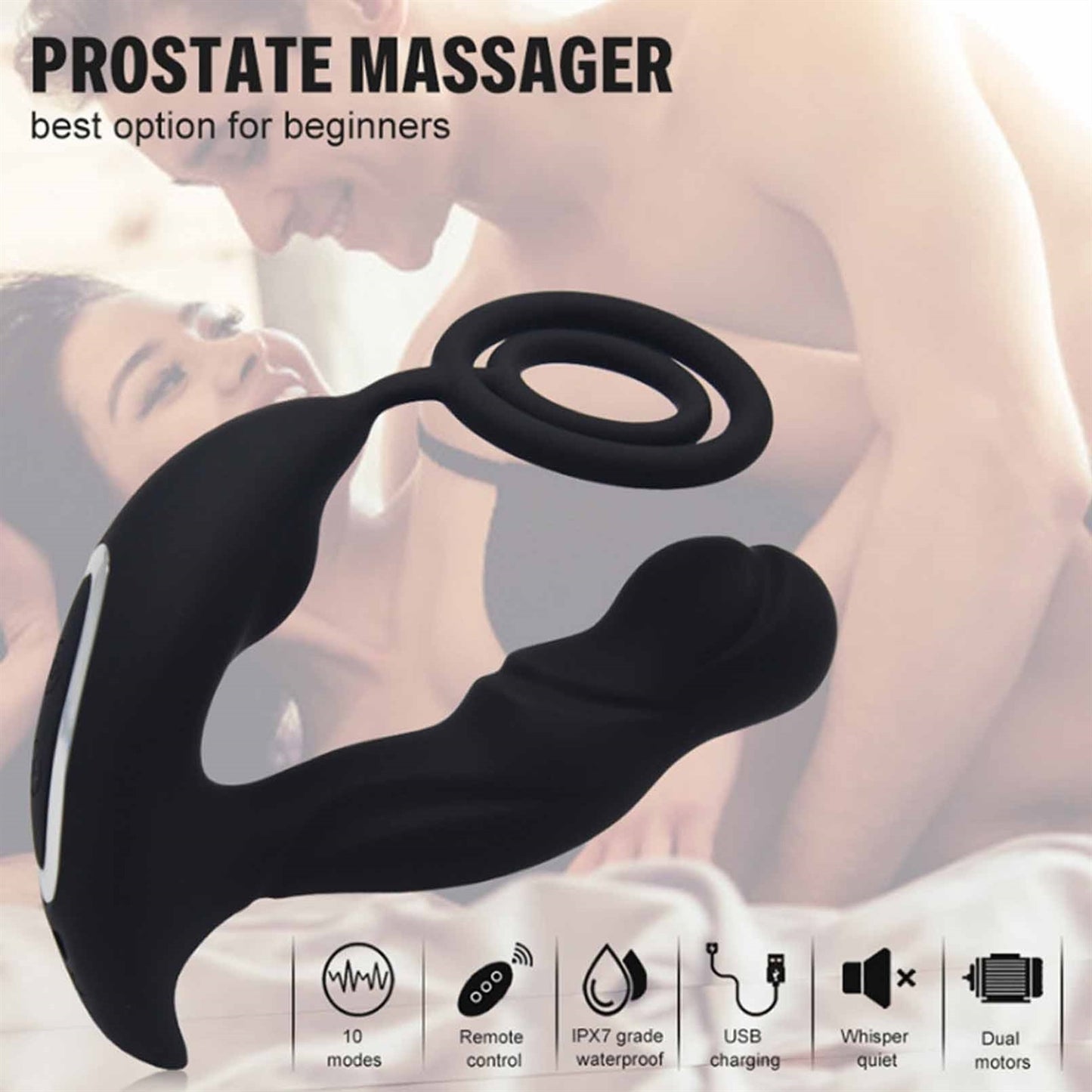 3-in-1 Remote Control Prostate Massager Vibrator w