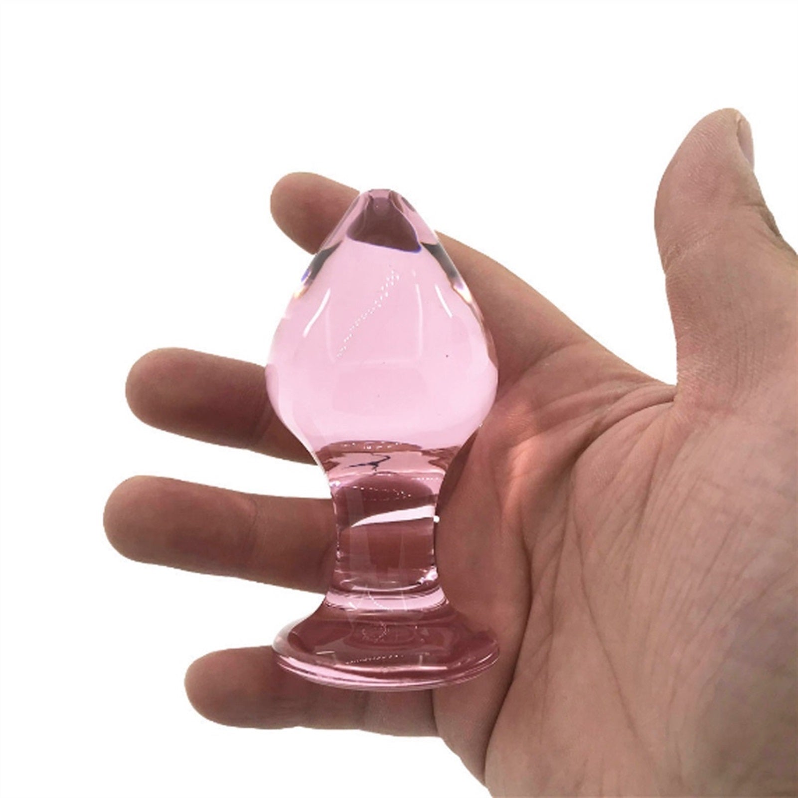 Pink Crystal Glass Penis Anal Plug Anal Plug Produ