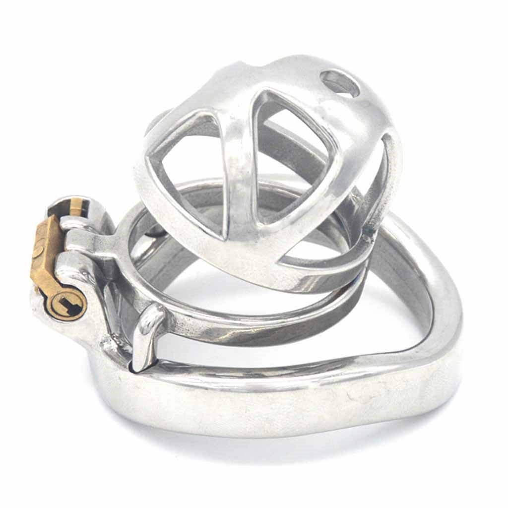 Chrome-plated Male Restraint Chastity Kit Cock Cag