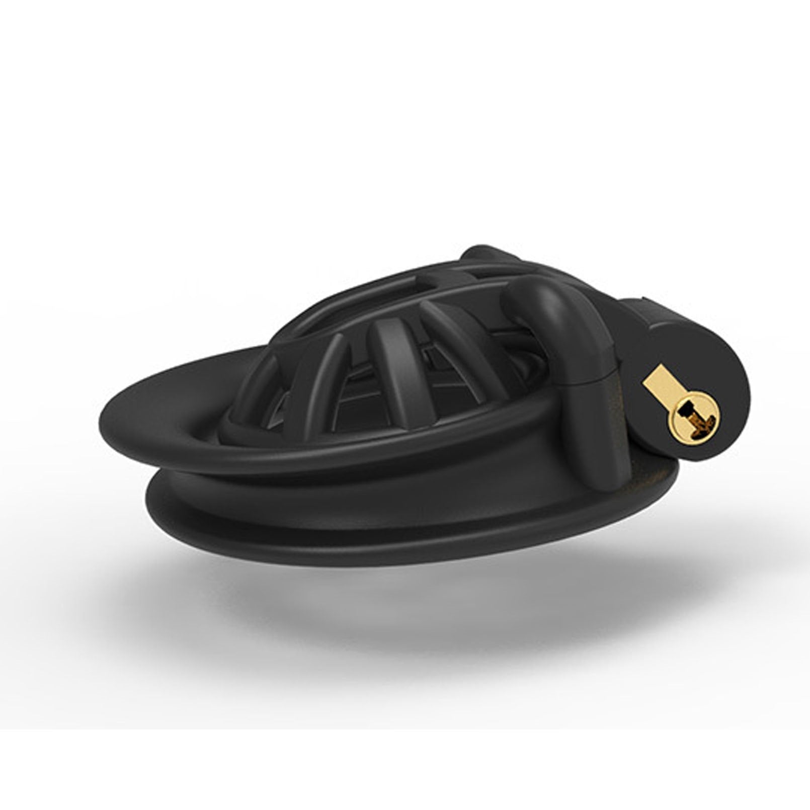 Master Slave Chastity Device black silicone  Cage 