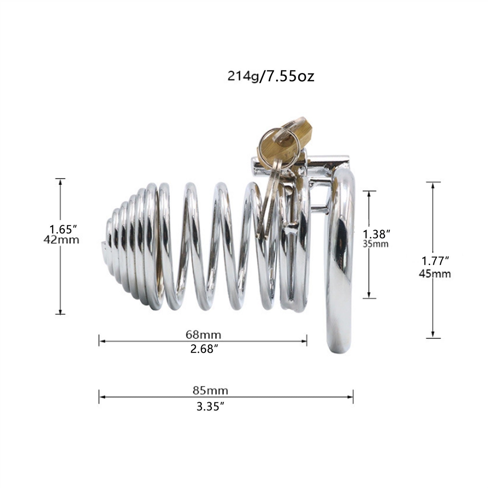 For Male Stainless Steel Metal Protection Cage Wit