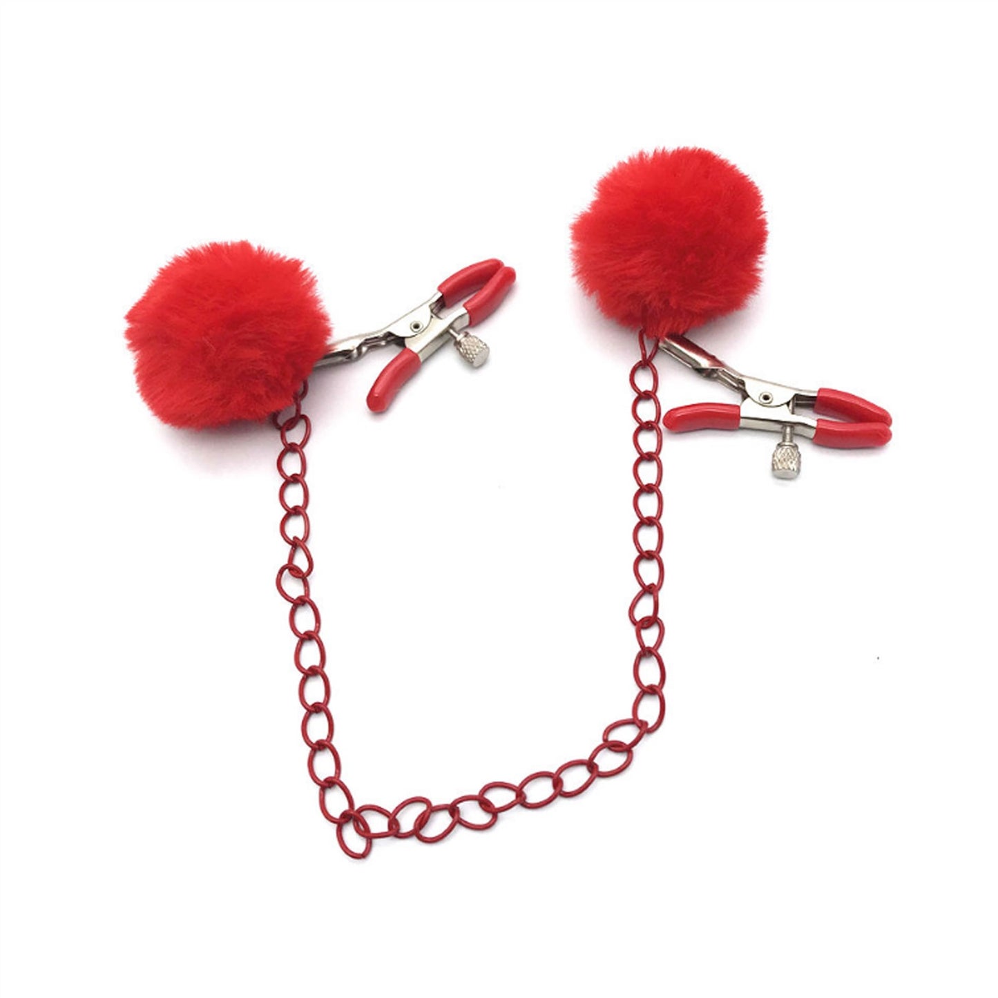 Red Chain Milk Clip Metal Clip Nipple Clamps With 