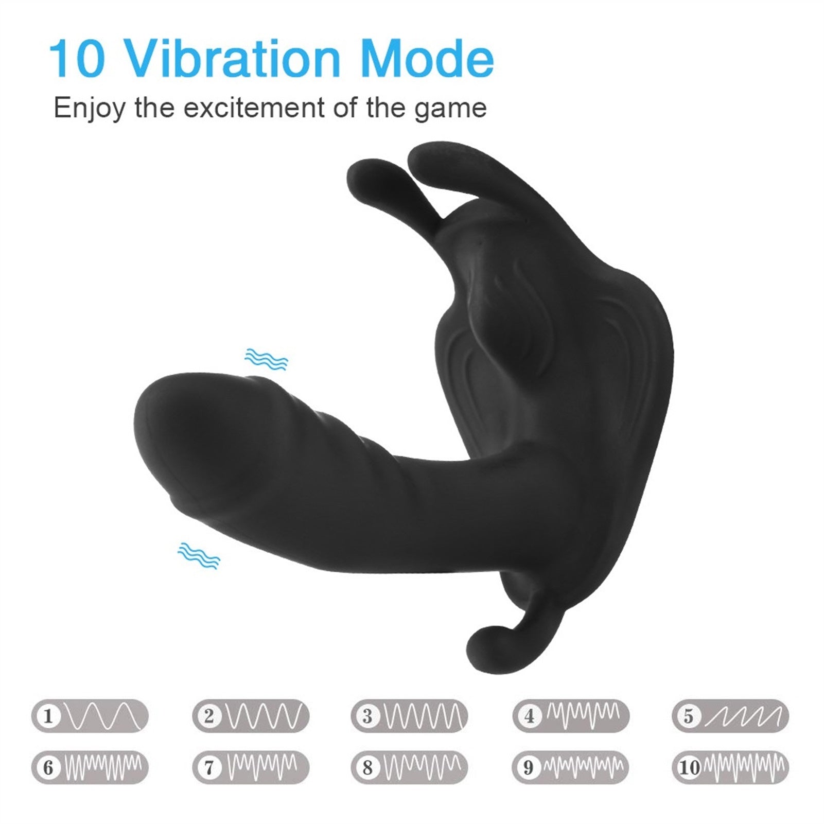 10 Frequency Vibration Women Wear Type Black Rabbi