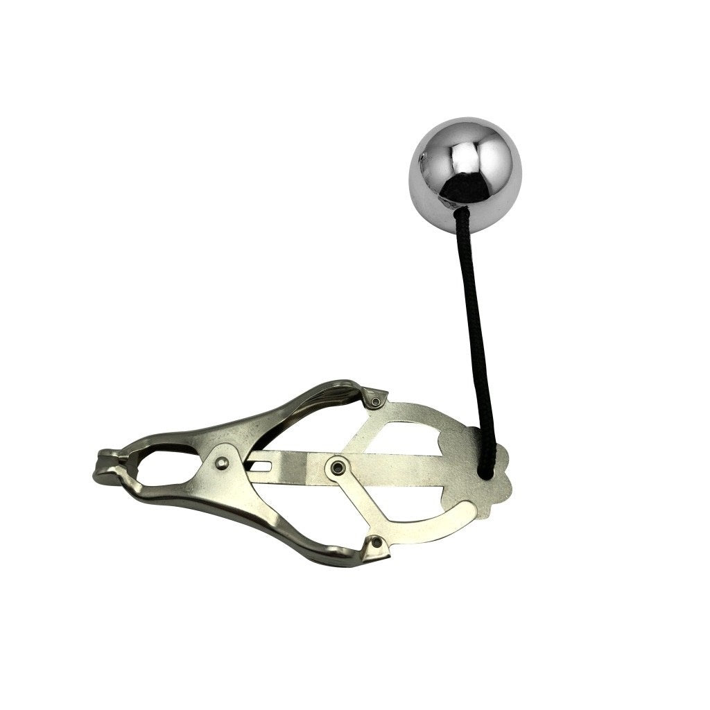 Unisex Stainless Steel Nipple Clamps With Ball Adu