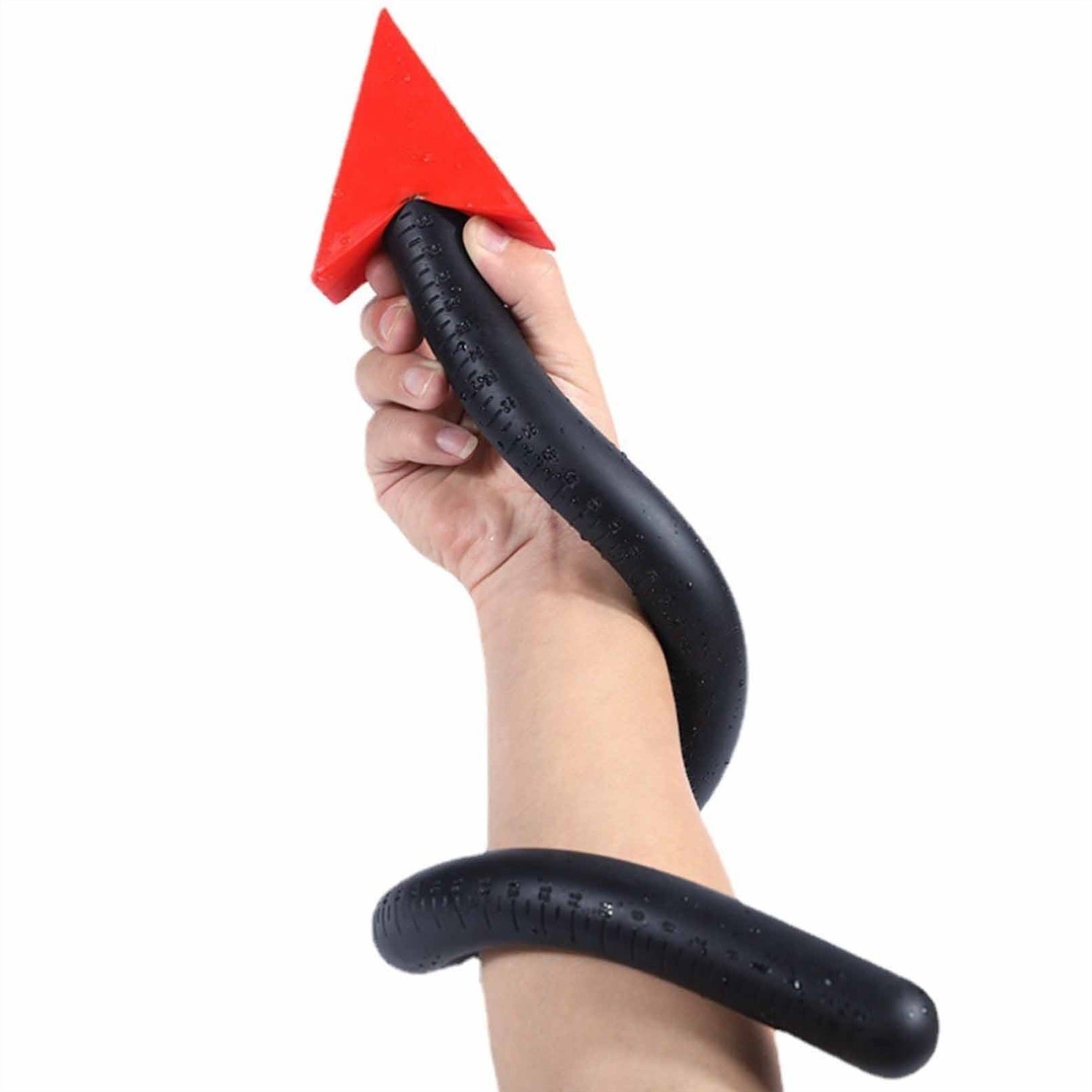 Super long liquid silicone Devil Tail Anal Plug Co