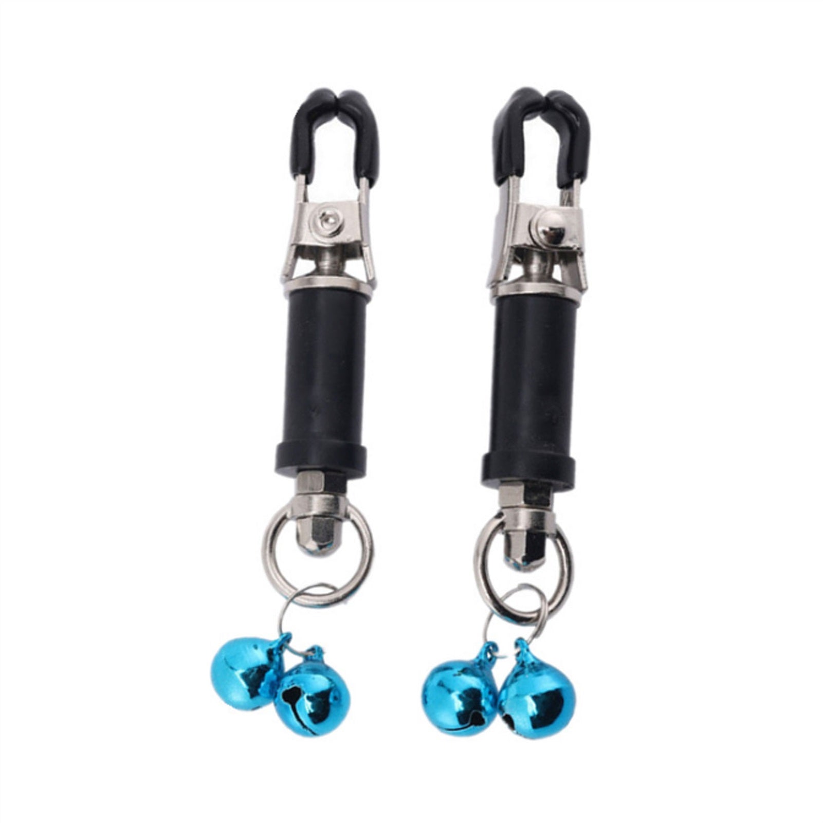 Bells Metal Mimi Clip Nipple Clamps With Black Bal