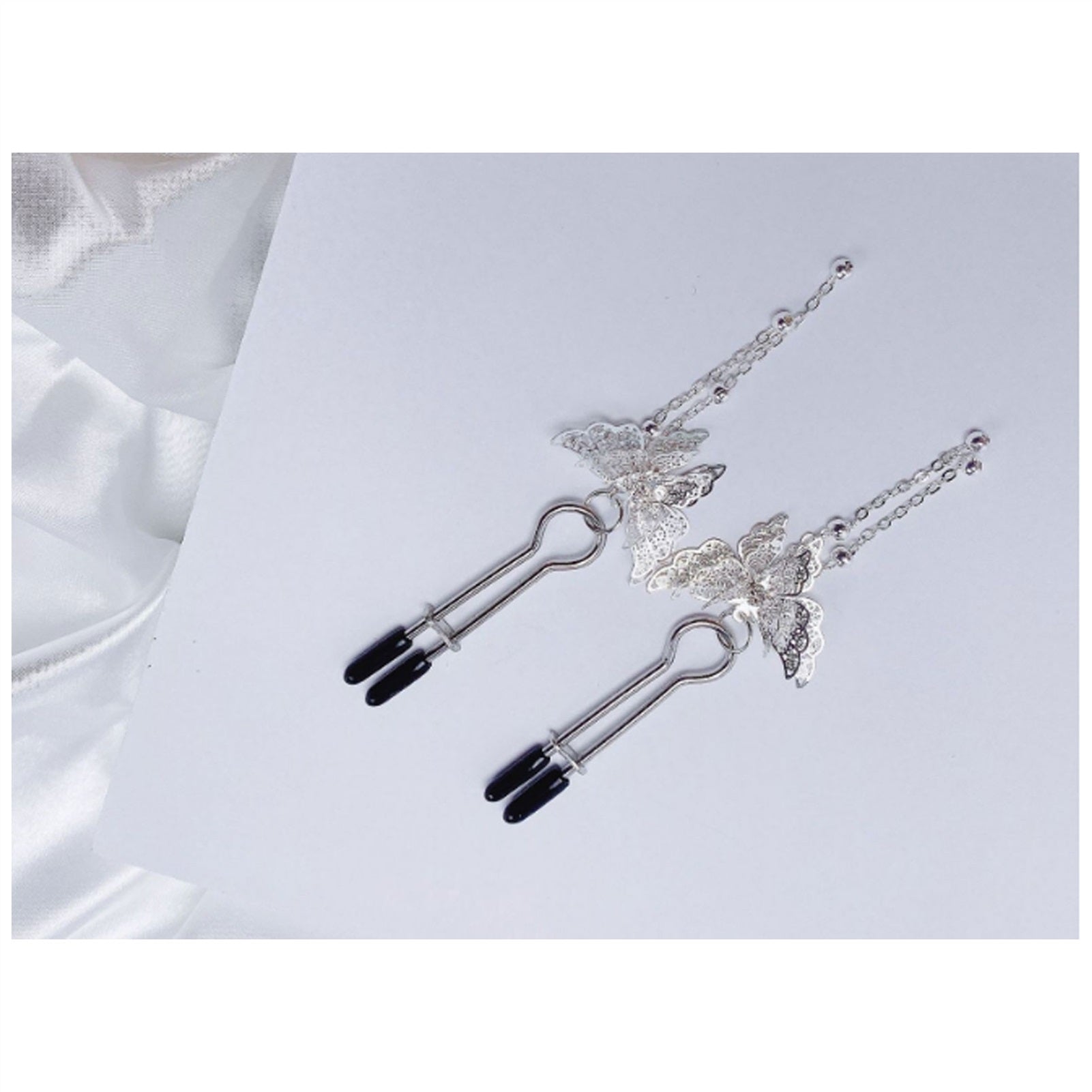 Butterfly Tassel Metal Clip Nipple Clamps With Scr