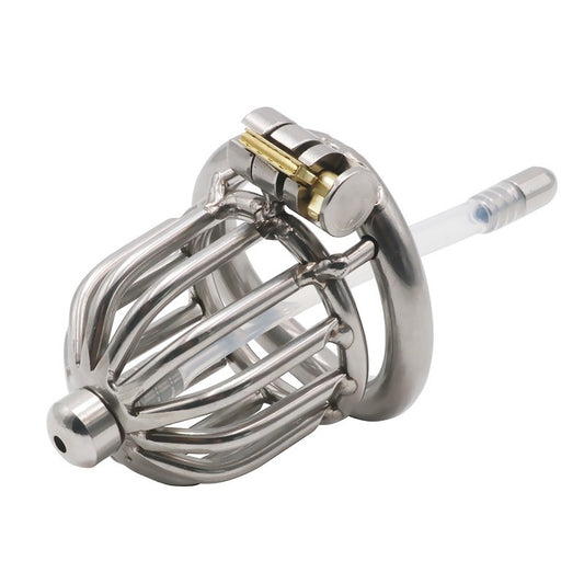 Male Cock Cage Chastity Device, Stainless Steel Ch