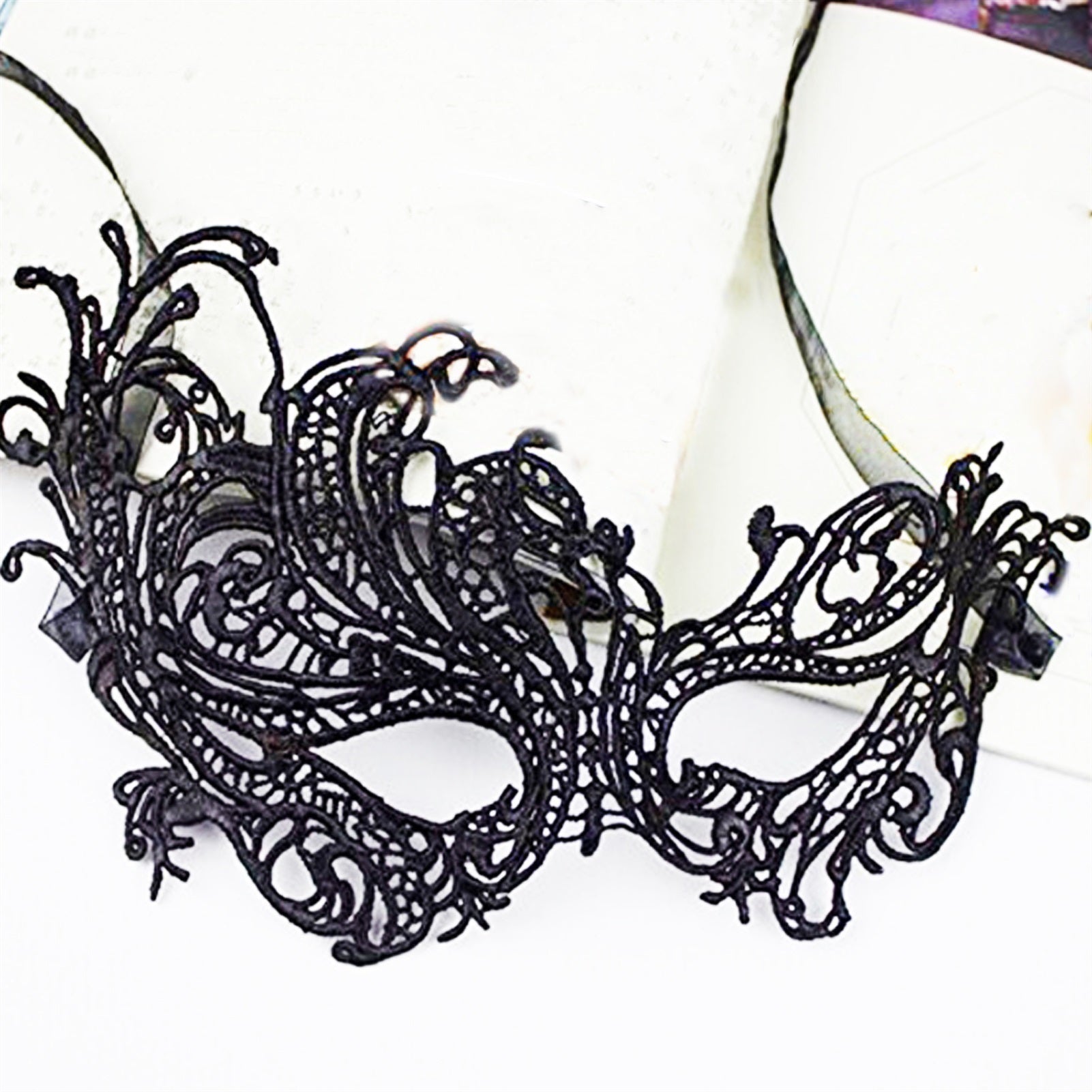 Masks & Dress-Up Accessories Sexy Black Half Face Lace Openwork Eye Pa –  S-E-X-Toy