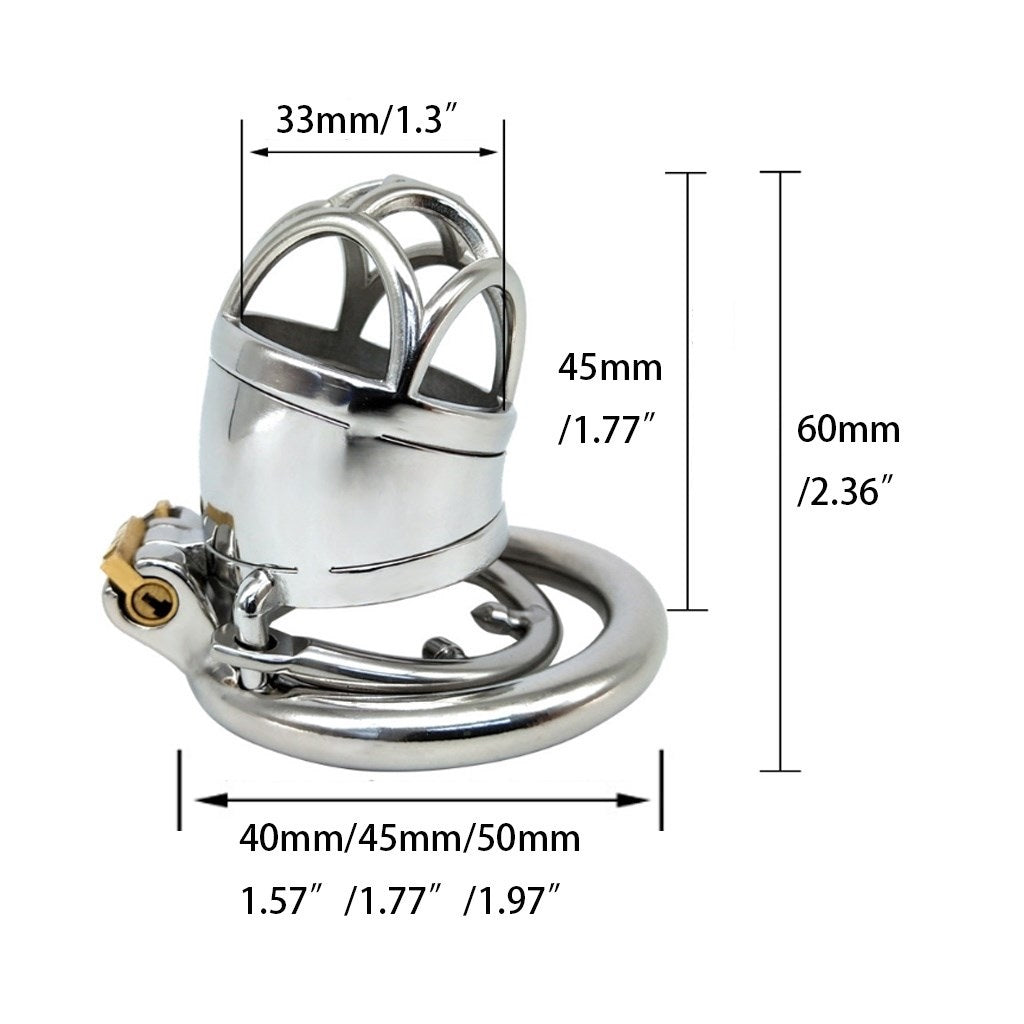 304 Stainless-steel Master Slave Chastity Device M