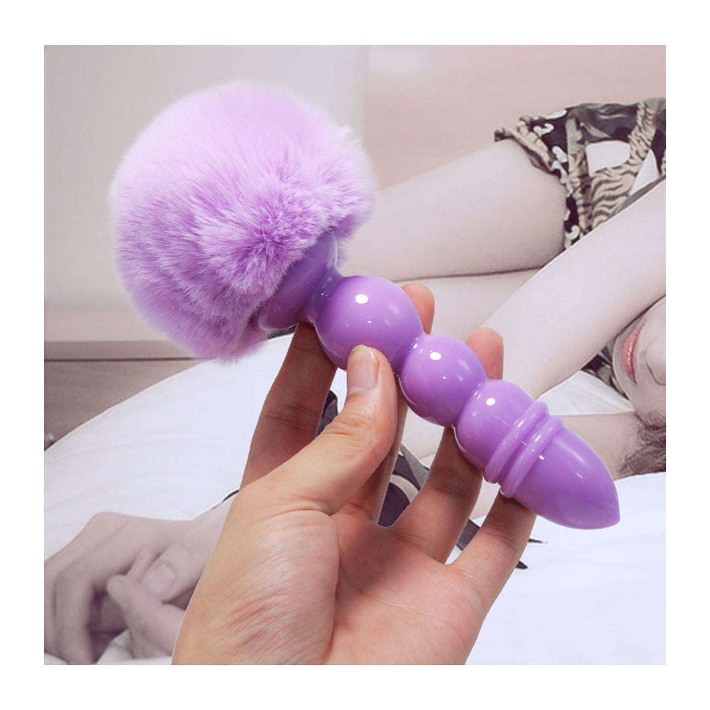 Fluffy ball tail Anal Plug For Couple Game Bedroom