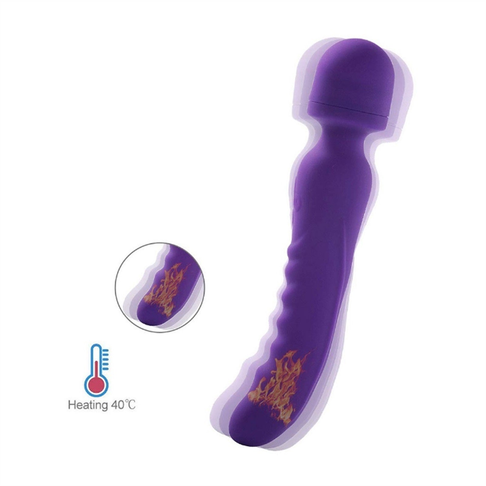 Heating Vibrator Female G-spot Double-headed Av Ro