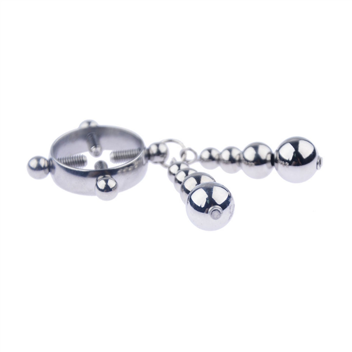 Steel Ball Cross Metal Tassels Pendant Nipple Clam