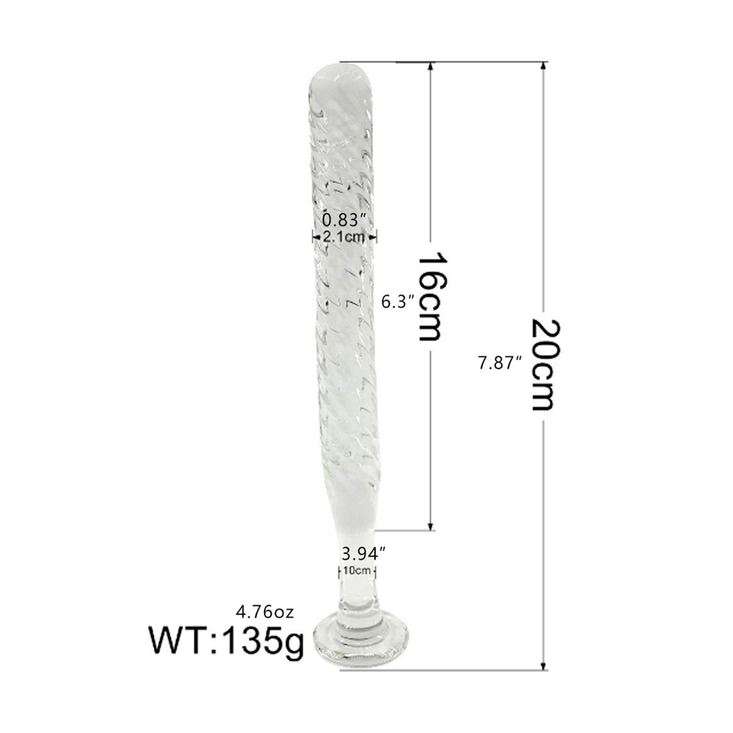 Threaded Baseball Bat Crystal Glass Simulation Pen