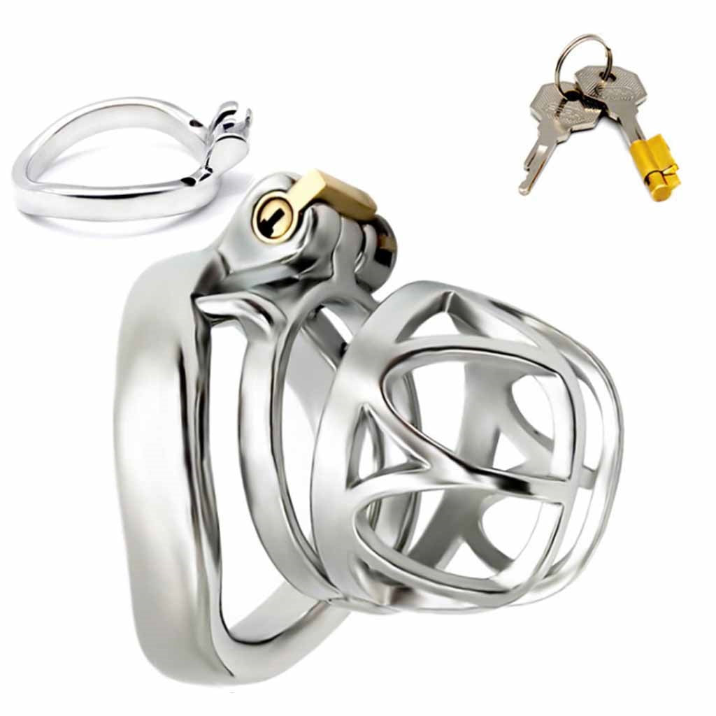 Male Cock Cage Chastity Device, Stainless Steel Ch