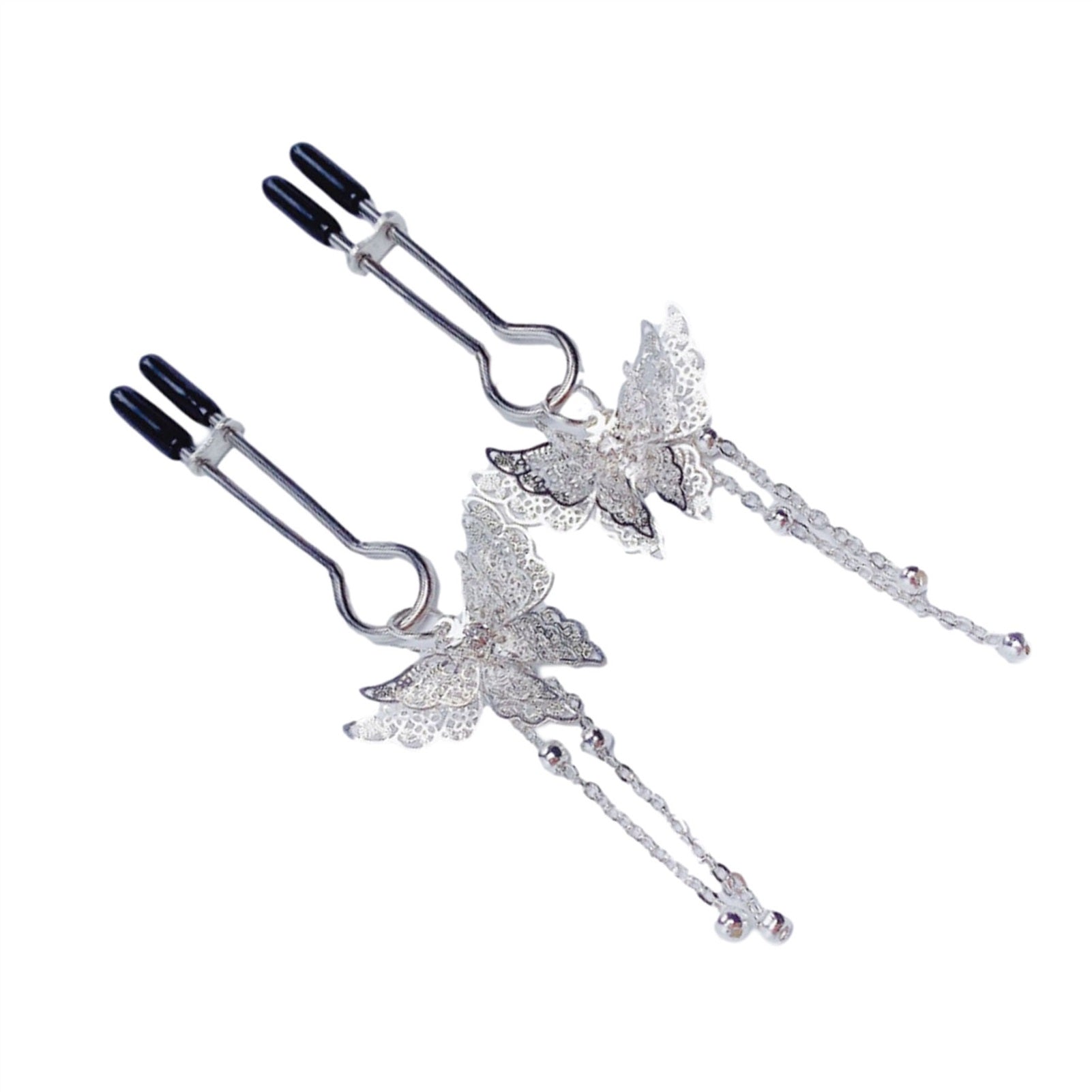 Butterfly Tassel Metal Clip Nipple Clamps With Scr