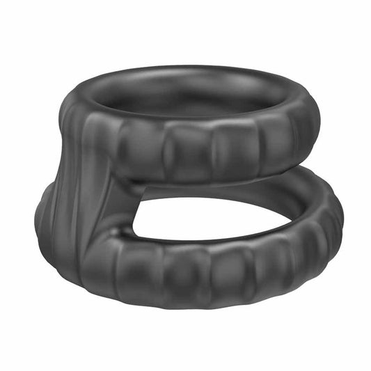 Silicone Dual Penis Ring Cock Ring with Shape Prem