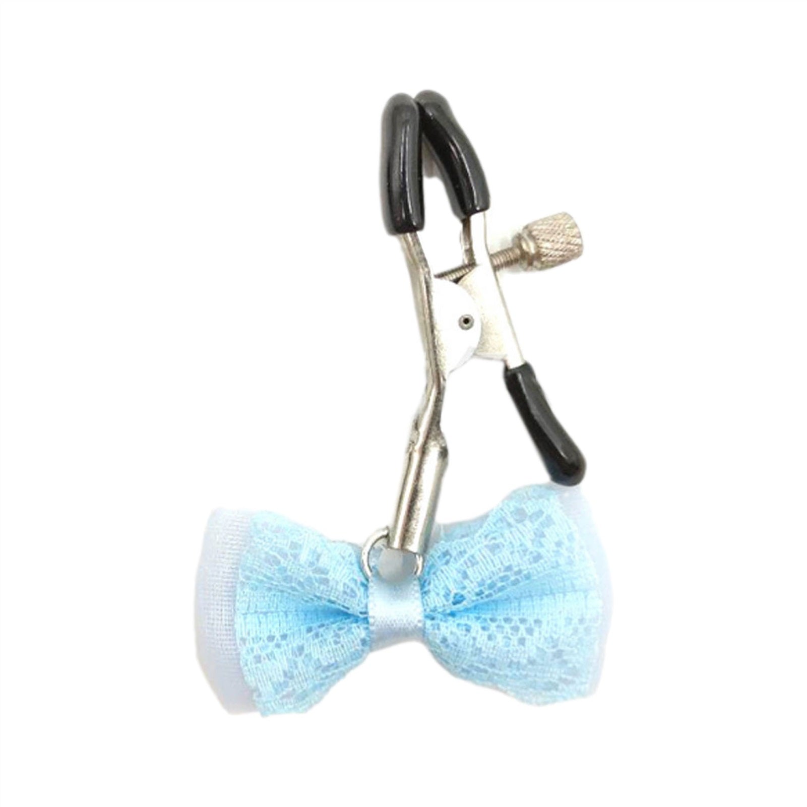 Blue Bow Metal Clip Nipple Clamps With Screw Pierc