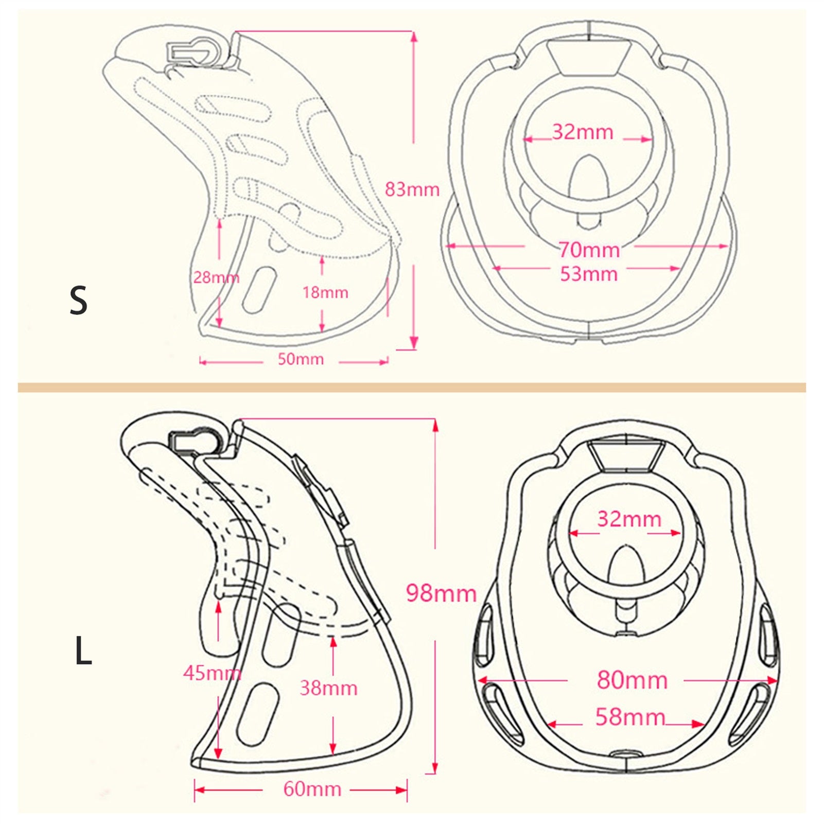 Master Slave Chastity Device 304 Stainless-steel M