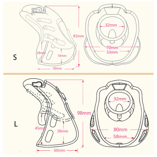 Master Slave Chastity Device 304 Stainless-steel M