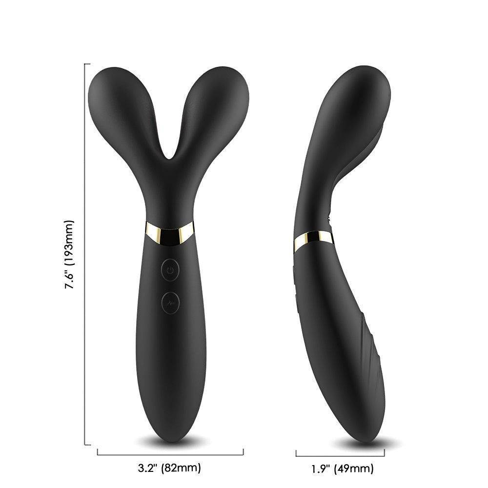 Y-shaped rabbit ear female massage vibrator couple