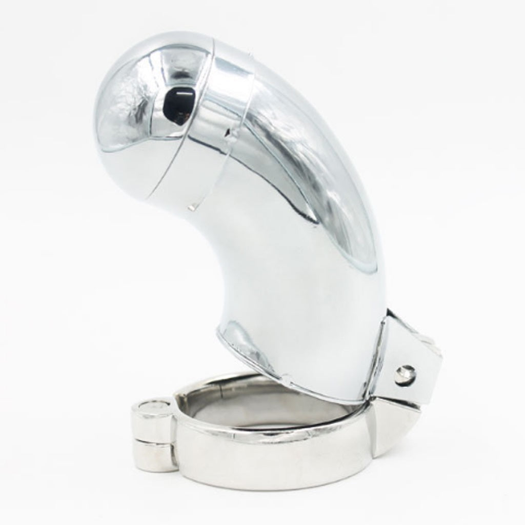 Male Stainless Steel Curved Pipe Chastity Device P