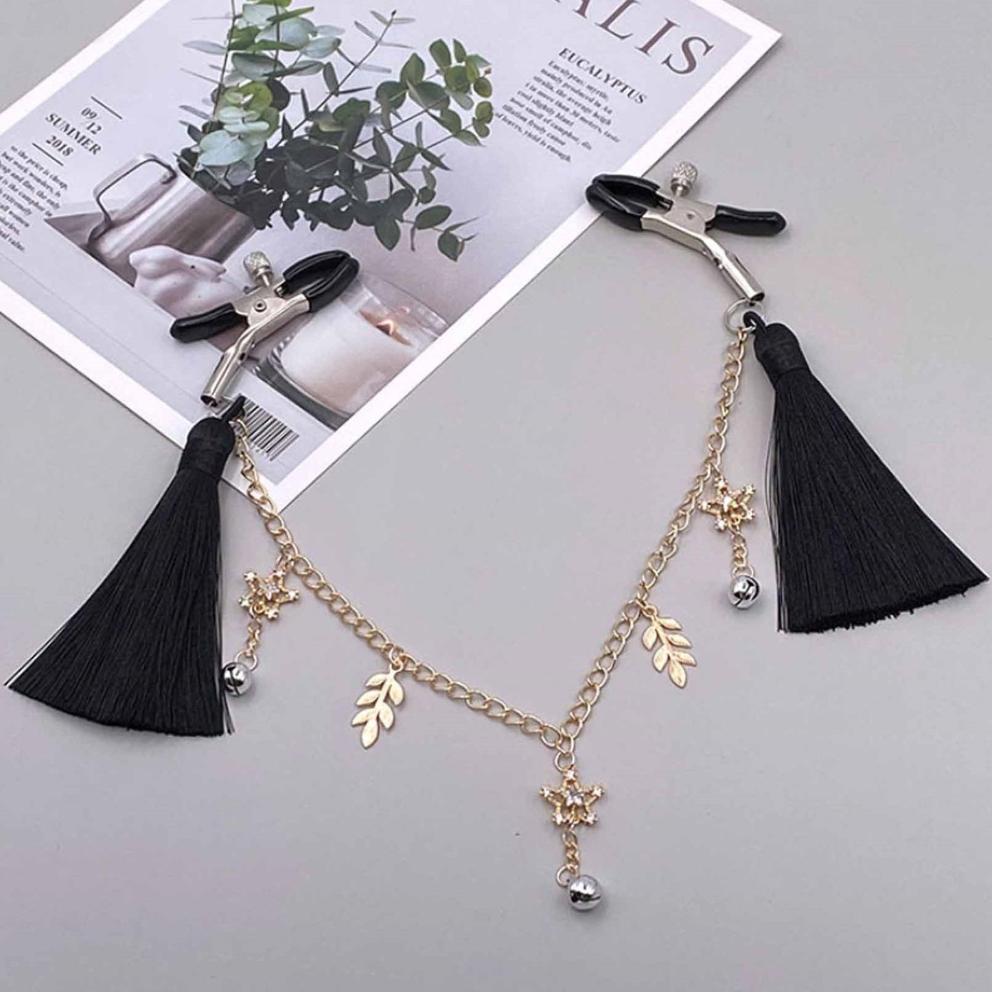 2 Pair Nipple Noose Nipple Clip Pendant with Bells