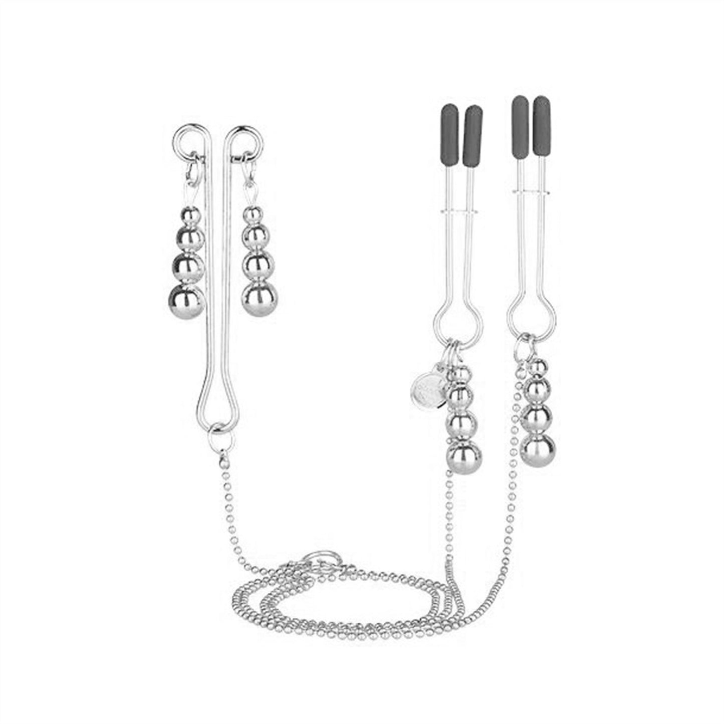 Stainless Steel Nipple Clamps with Clit Clamp Silv