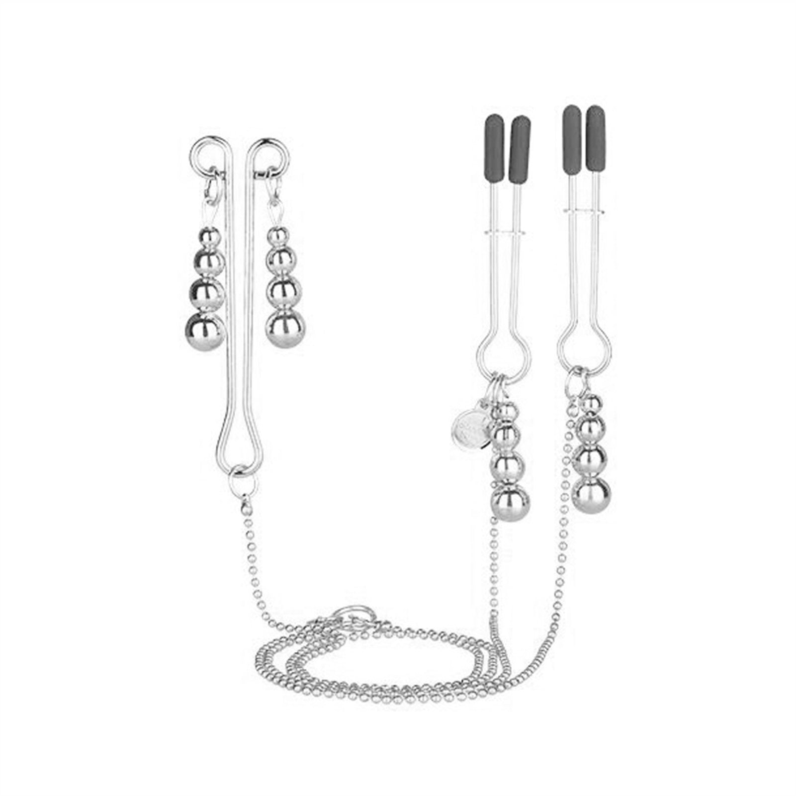 Stainless Steel Nipple Clamps with Clit Clamp Silv