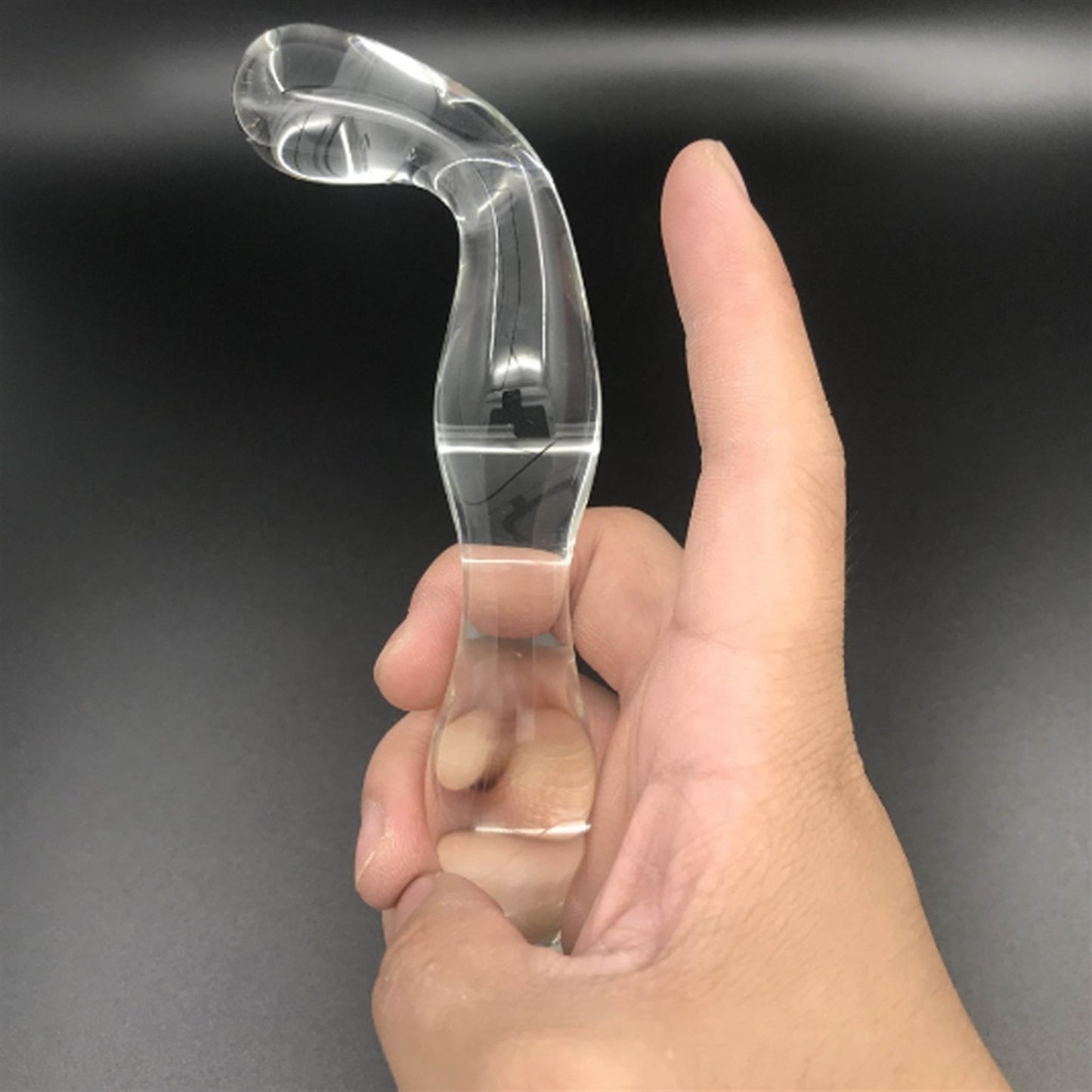 Glass crystal back court anal plug simulation male